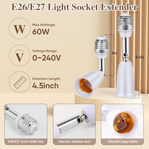 3 Pack Light Socket Extender (3 Count)