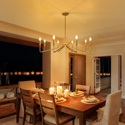 8 Light Gold Chandelier