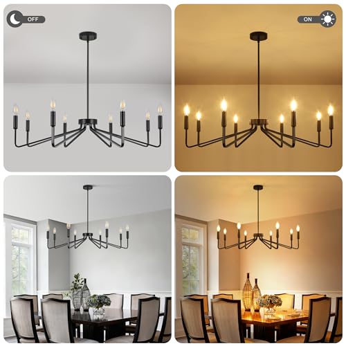 8 Light Black Farmhouse Chandelier