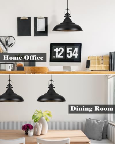 16 Inch Black Pendant Light