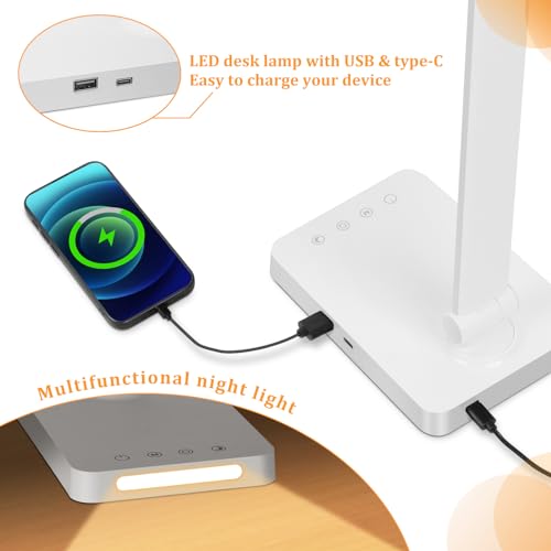LED Desk Lamp with USB Ports