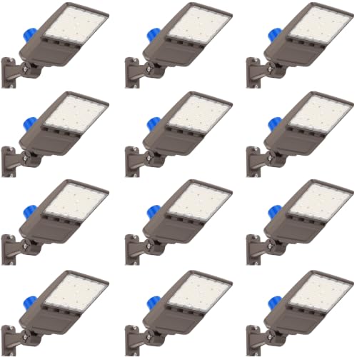 150W LED Parking Lot Lights Adjustable Arm Mount with Photocell 120