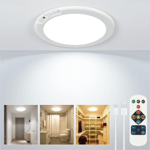 Wireless Closet Lights Motion Sensor Rechargeable Ceiling Light Indoor