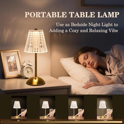 2 Pcs Cordless Rechargeable Table Lamp
