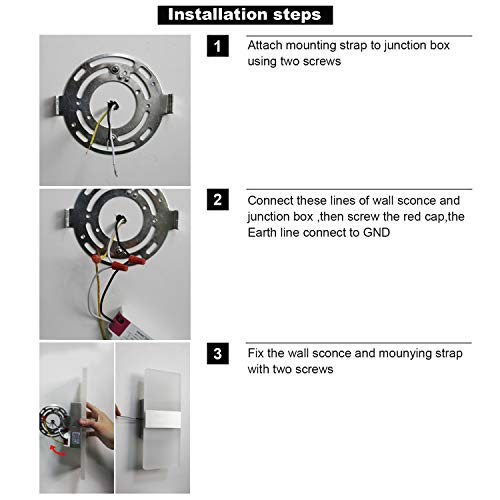12W Dimmable Modern Up Down Acrylic LED Wall Sconce Cool White