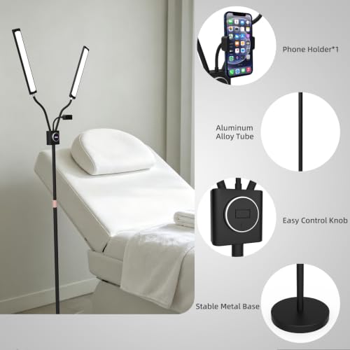 Lash Light Adjustable Height Dual Arms 30W LED Esthetician Lamp