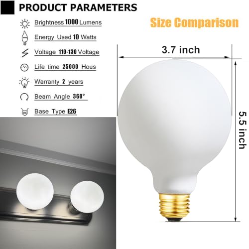 LED Light Bulb G30 Dimmable Flick