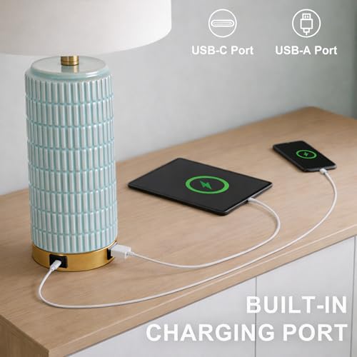 25'' Bedside Table Lamps Set of 2 for Living Room (2 Count)