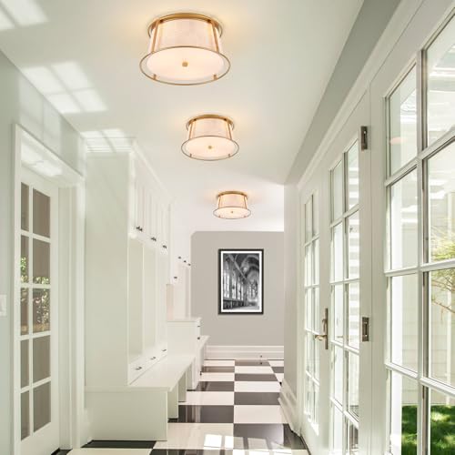 Gold Semi Flush Mount Ceiling Light Fixture