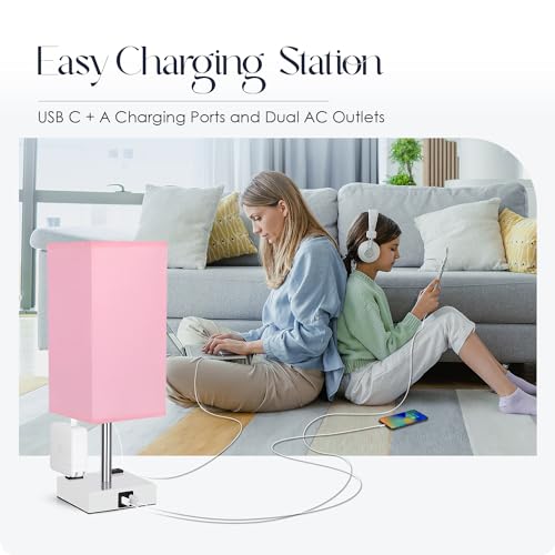 Bedside Lamp with USB Ports