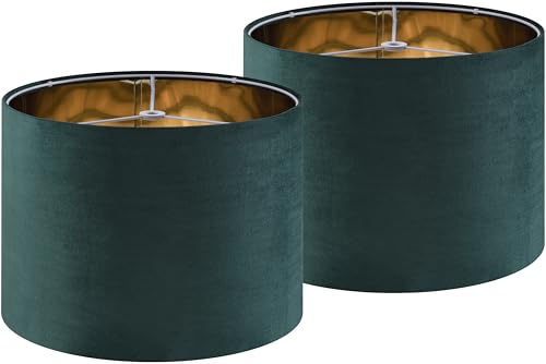 Green Velvet Lampshades (2 Count)