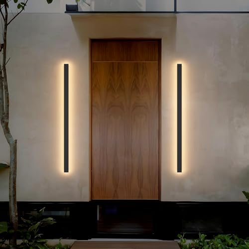 2 Pack 40Inch Long Outdoor LED Wall Lights 3000K Modern Exterior Wall Light Fixtures IP65 Waterproof for House Porch Courtyard (2 Count)