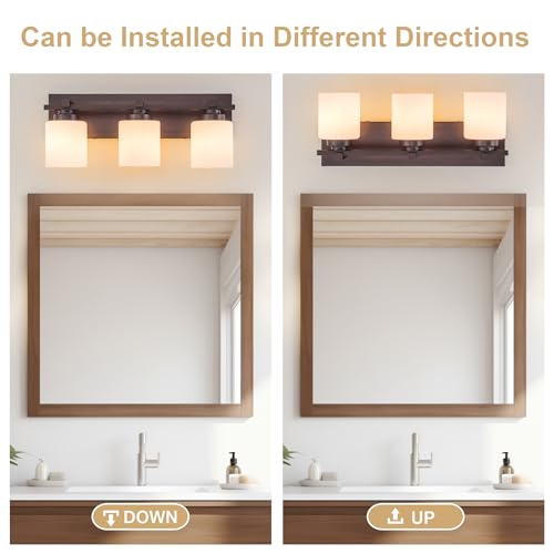 Modern Bathroom Light Fixtures Over Mirror