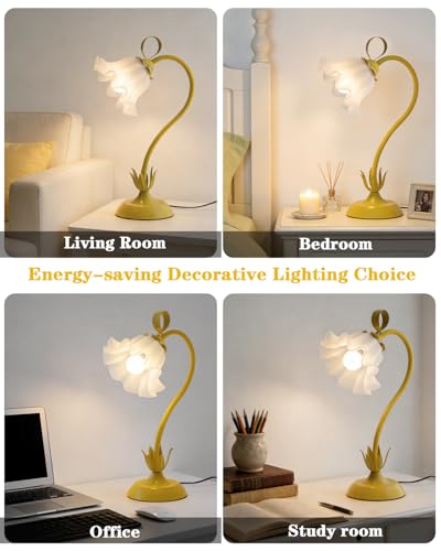 Flower Table Lamp Cute Desk Lamp for Bedroom Home Decor