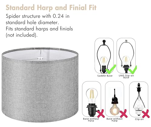 Large Drum Lamp Shade (2 Count)