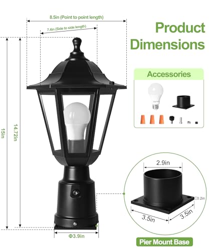 Dusk to Dawn Outdoor Post Light