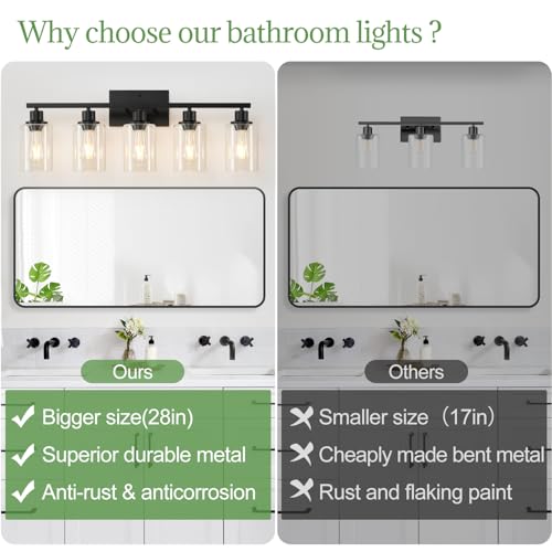 5 Light Bathroom Light Fixtures