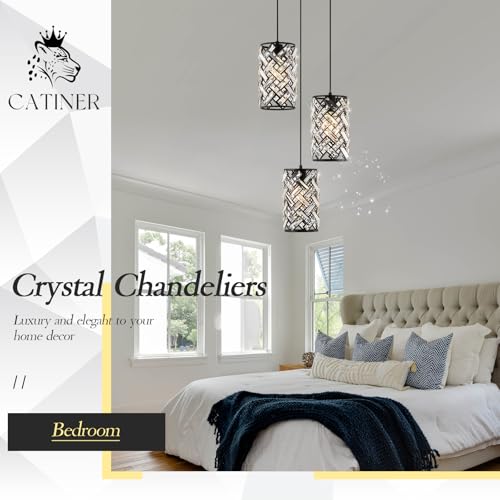Black Crystal Cluster Pendant Light