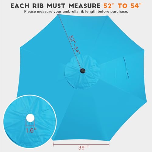9ft Patio Umbrella Replacement Canopy