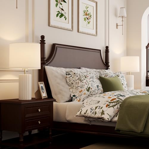 21" Modern Ceramic Table Lamp Set of 2 for Bedroom (2 Count)