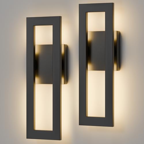 14" Modern Outdoor Wall Lights 2 Packs (2 Count)