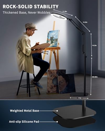 10" Ring Light Tripod for iPhone Overhead Phone Mount Holder
