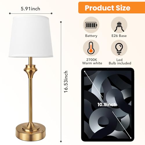 10.2" Portables Cordless Table Lamp