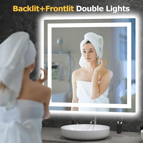 36"X36" LED Bathroom Mirror with Lights