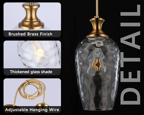Glass Pendant Lights Kitchen Island (2 Count)