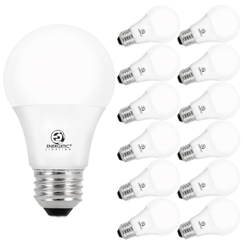 Energetic A19 LED Bulb 60W Equivalent Soft White (12 Count)