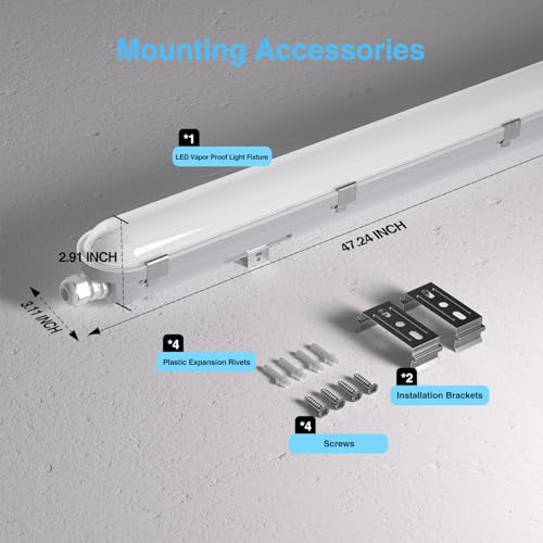 4FT LED Vapor Tight Light Fixture 4Pack (4FT-4Pack)