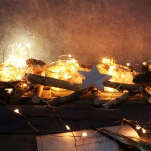 [12-Pack] 8 Modes Fairy String Lights with Timer, 20 LEDs Lights on 6.5ft Silver Wire,Fairy Lights Battery Powered 2xCR2032,3 to 4 Days in The Timing, Party,Wedding,Christmas Table Decor,WarmWhite