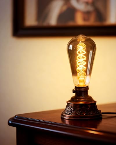 ST64 LED Vintage Edison Light Bulbs 60W Equivalent (4 Count)