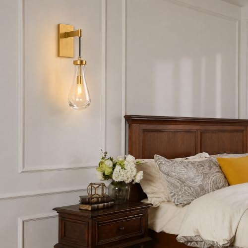 Gold Raindrop Brass Wall Sconces (2 Count)