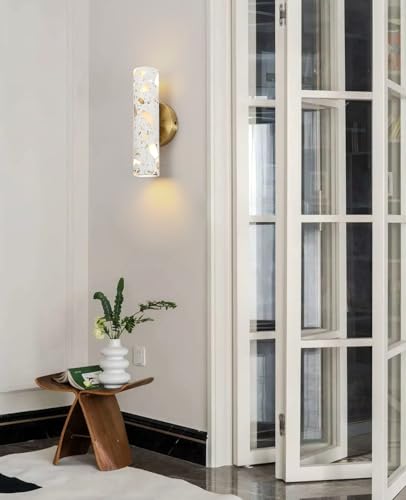 11" Wabi Sabi Marble Wall Sconce