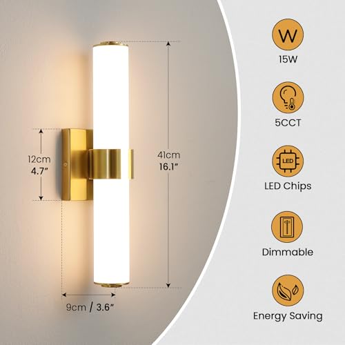 Gold Bathroom Light Fixtures