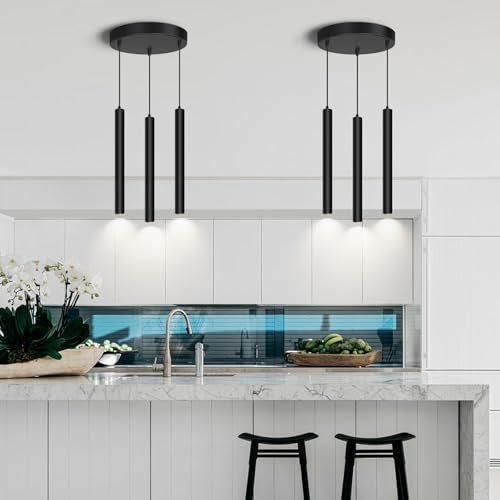 Modern 3 Light Pendant Light Fixtures Round Pendant Lights (3 Count)