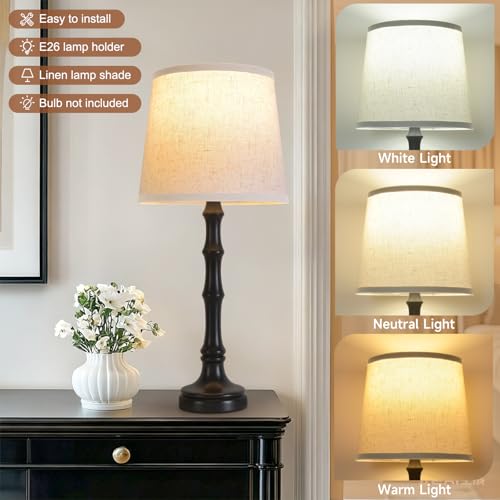 Lamps Set of 2 Modern Farmhouse Table Lamp Bedside Reading Lamps Living Room End Tables Set Lamps for Night Stands Bedroom Night Lamp (2 Count)