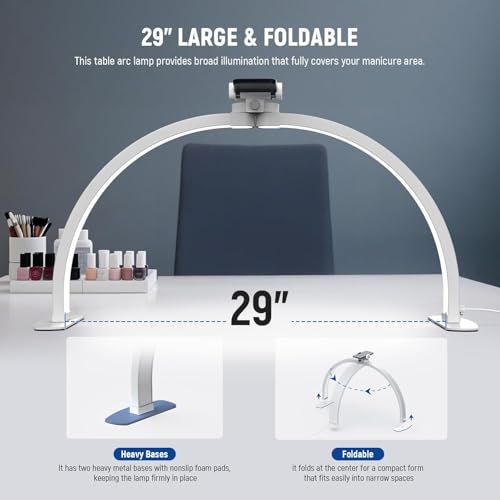 Basics 29" Half Moon Nail Light for Desk (72 Count)