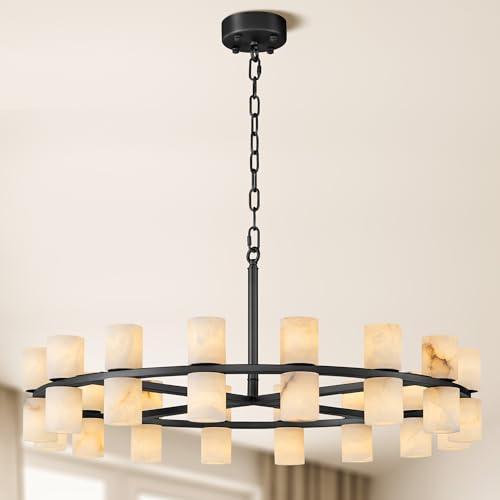 Alabaster Round Chandelier