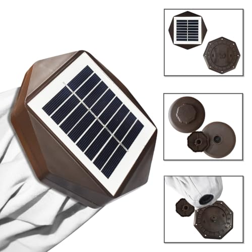 USA 10-Year-Non-Fading 9ft Market Patio Umbrella, Commercial Grade Table Sun Umbrella with 80 Solar LED Lights, Crank Open, Windproof & UPF 50+ UV Protection for Garden, Deck, Pool, Backyard, White
