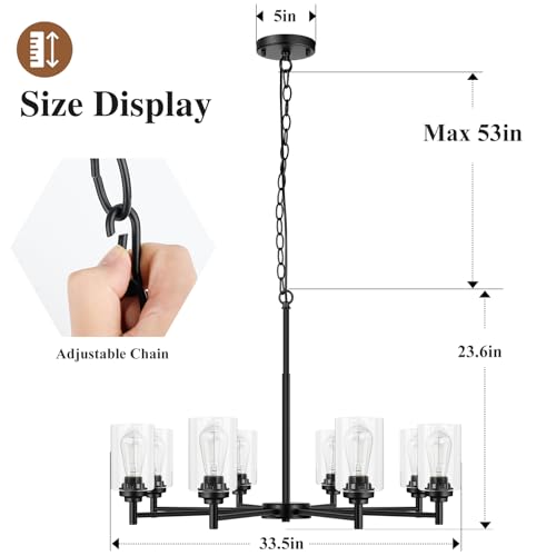 D33.5" Chandelier for Dining Room
