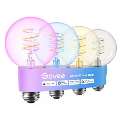 Edison Bulbs G25 Smart Vintage Light Bulbs (4 Count)