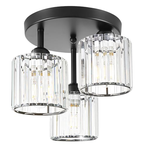 Crystal Semi Flush Mount Ceiling Light