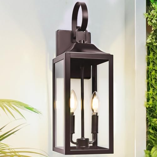 19" Oil Rubbed Bronze Outdoor Wall Lantern 2