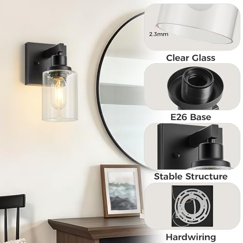 Set of 2 Wall Sconces for Bathroom