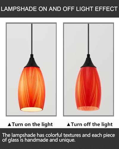 Vintage Art Orange Pendant Lighting