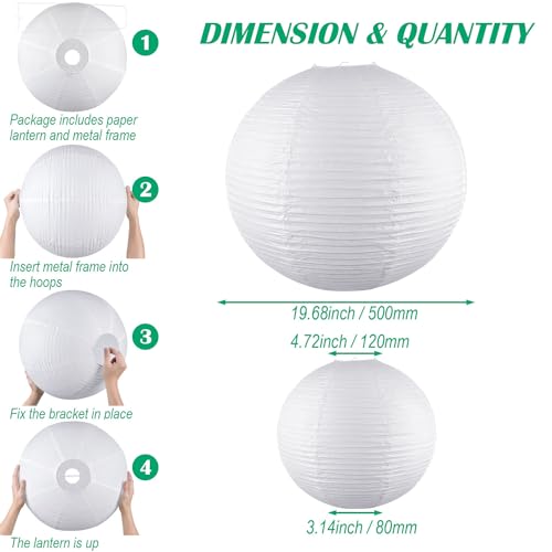 White Round Paper Lantern