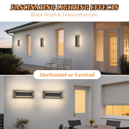 Modern Exterior Lighting Fixtures Outdoor Porch Wall Light 16 in (4 Count)