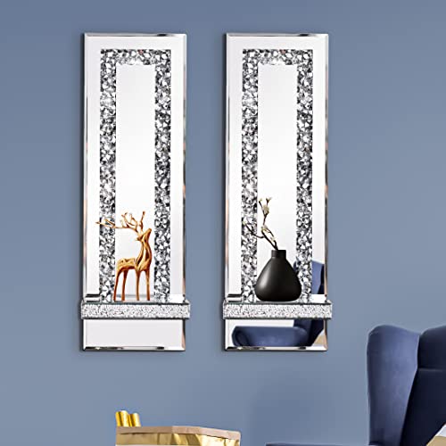 Mirrored Wall Candle Sconces Holder Set of 2 (2 Count)